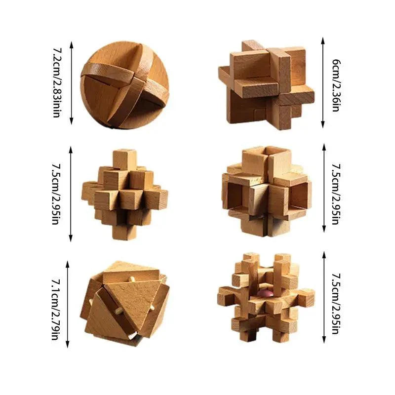 Lisslune | Luban Lock Educational 3D Puzzle Set - Explore Chinese Heritage While Improving Cognitive Skills for Children