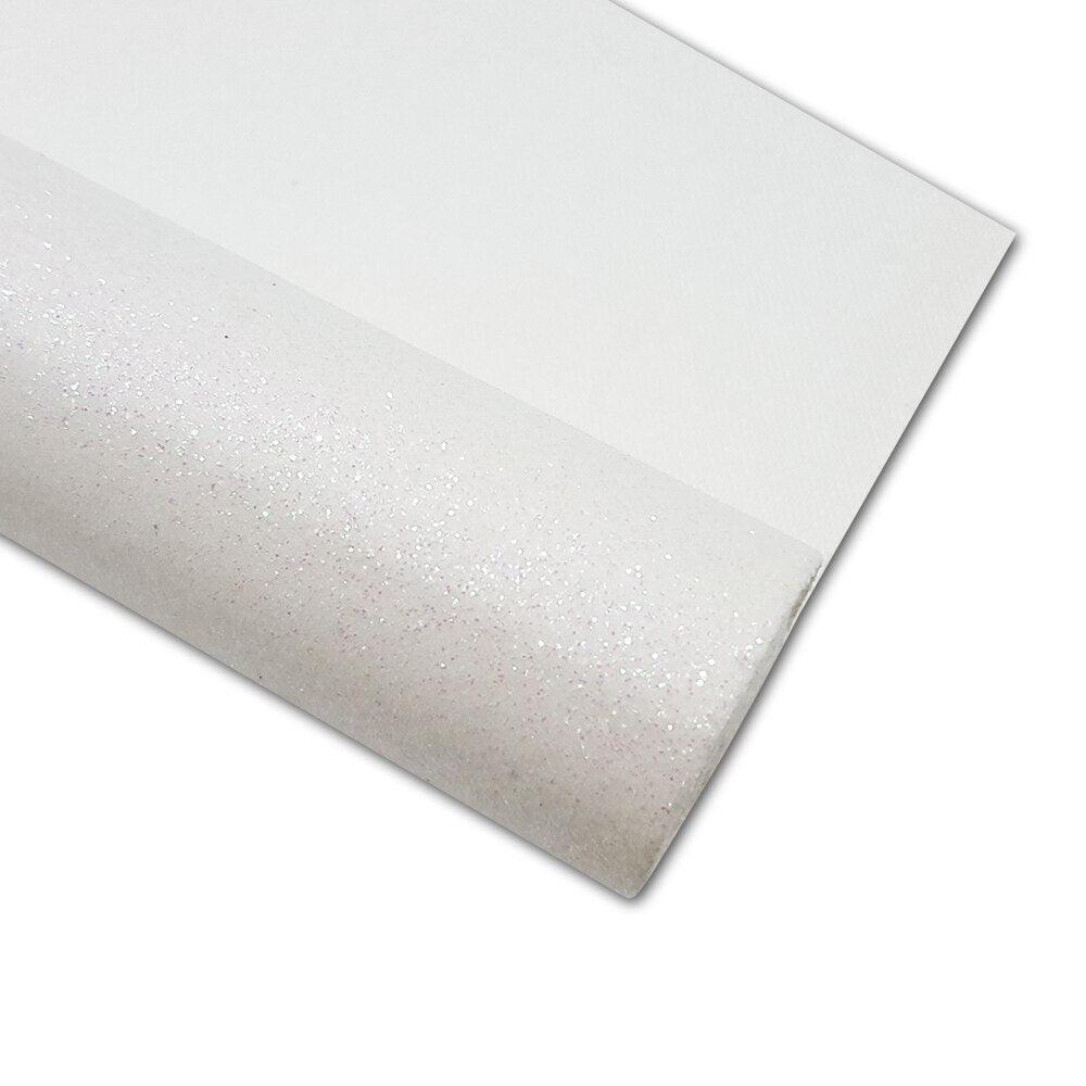Lisslune | Sparkling White Faux Leather Craft Roll: Elevate your DIY masterpieces