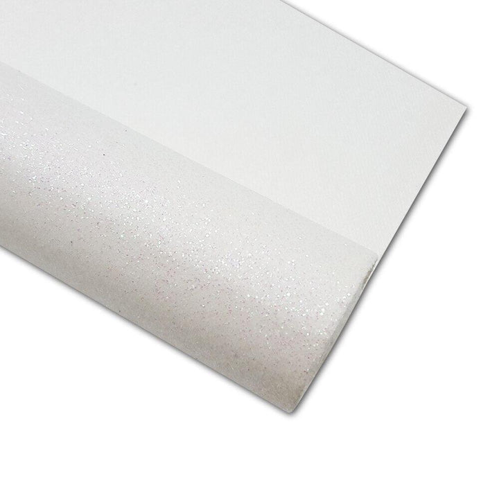 Lisslune | Sparkling White Faux Leather Craft Roll: Elevate your DIY masterpieces