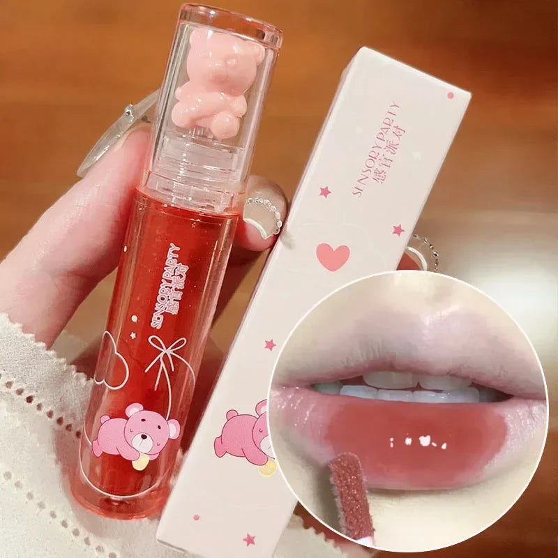 Rynx | Moisturizing Mirror Lip Gloss Long-lasting Crystal Shiny Water-light Lip Lacquer Nude Red Liquid Lipstick Women Lip Makeup Cosmetics