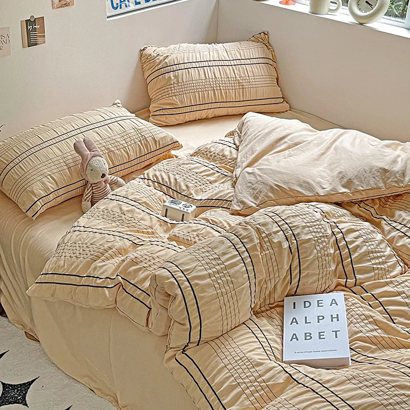 Rynx | Raspberry Bed Linen Comforter Sets Duvet Cover Bed Sheet Set Pillowcases Bed Linen Set Queen/King Bed bedspreads