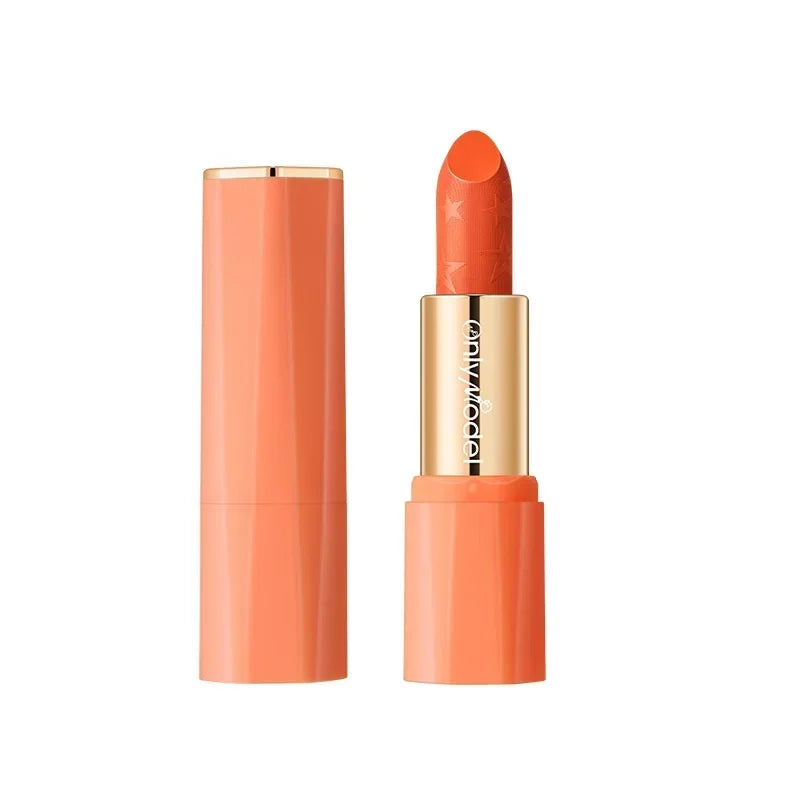Rynx | Orange Lipstick Velvet Matte Lipsticks Waterproof Long-lasting Lipstick Velvet Lip Color Women's Cosmetics Sexy Lip Paint Makeup