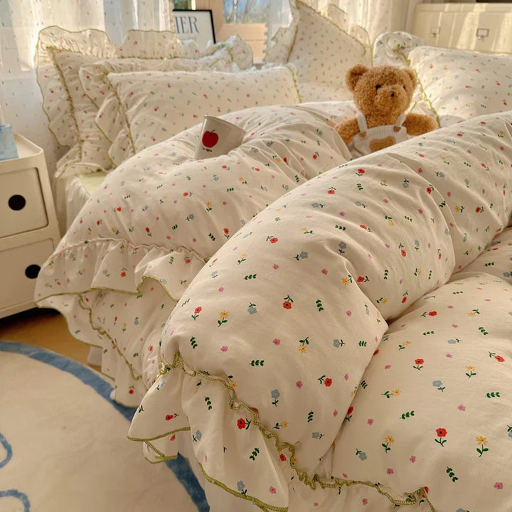 Rynx | Cute Print Bed Sheet Set Girls' Room Bedding Set Single/Double/Queen/King Size Bedding Set Soft Bedding sábanas para cama