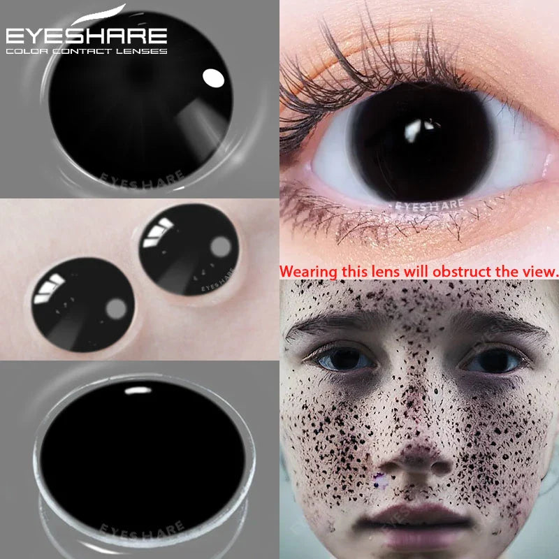 Rynx | 1 Pair Anime Color Contact Lenses for Eyes Yearly Red Lenses Black White Lenses Halloween Eye Lenses Cosplay Eye Contact Lenses