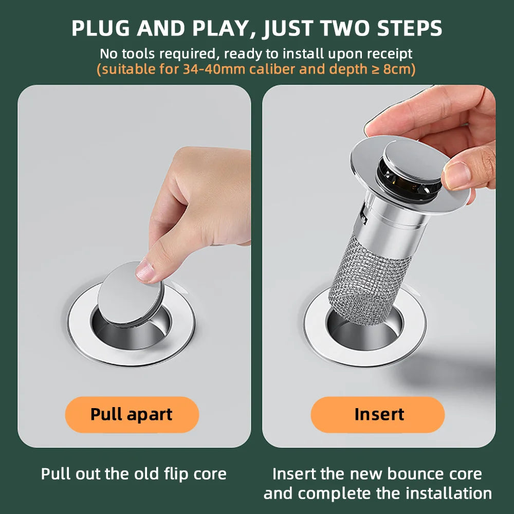 Lisslune | Pop-up Anti Clogging Drain Sink Strainer Filter