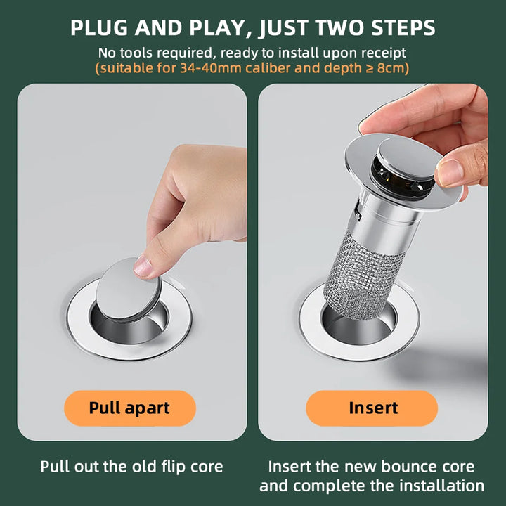 Lisslune | Pop-up Anti Clogging Drain Sink Strainer Filter