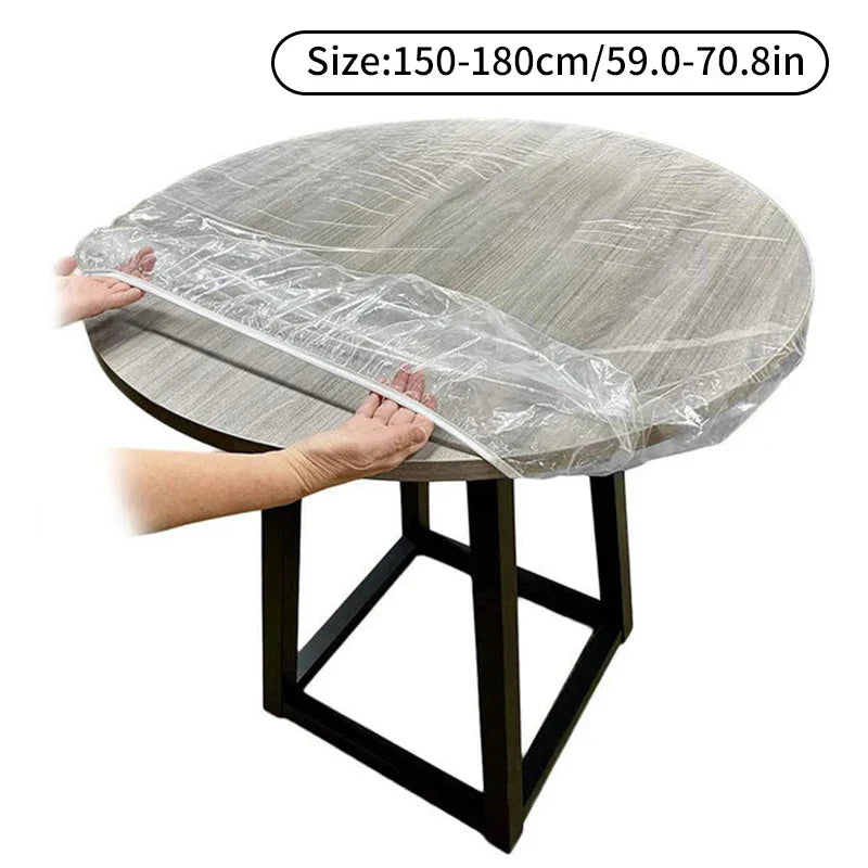 Lisslune | Transparent PVC Waterproof Long Life Protective Table Cover