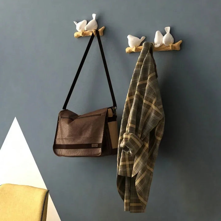Rynx | 1pc bird-like wall-mounted hook non-perforated storage shelf entrance clothing key storage bedroom decoration dress hat hook