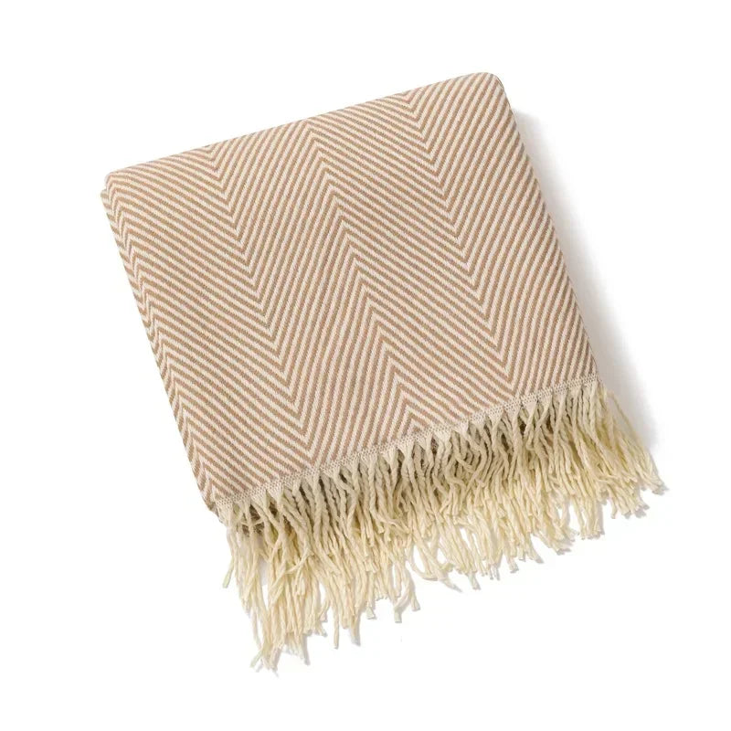 Lisslune | Nordic Stripe Throw Sofa Blanket