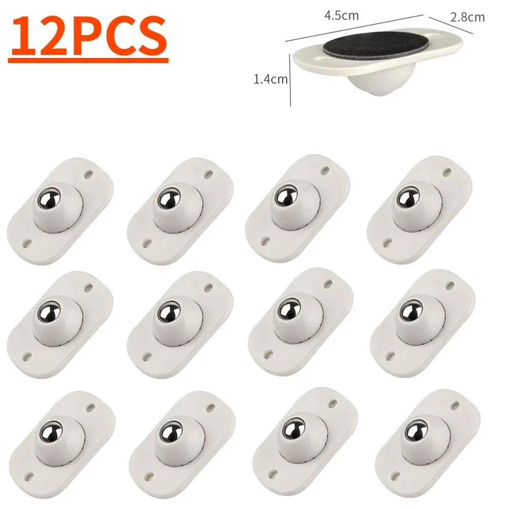 Lisslune | 4PCS Adhesive 360° Swivel Wheels for Effortless Furniture Mobility
