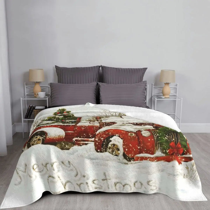 Lisslune | Christmas Truck Throw Blanket
