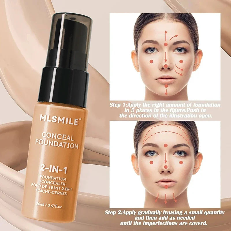 Rynx | Face Foundation Cream Oil Control Matte BBCream Waterproof Long-lasting Concealer Liquid Full Coverage Matte Base Professional Makeup