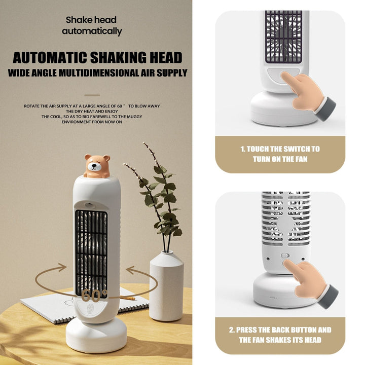 Lisslune | Mini Bear Air Cooler Humidifier Fan