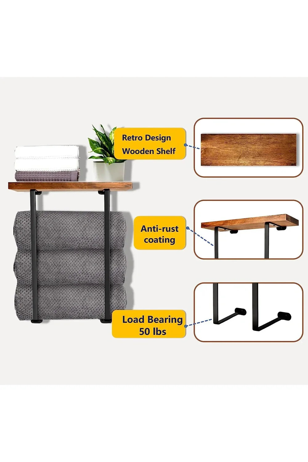 Lisslune | Loft-Towel-Rack