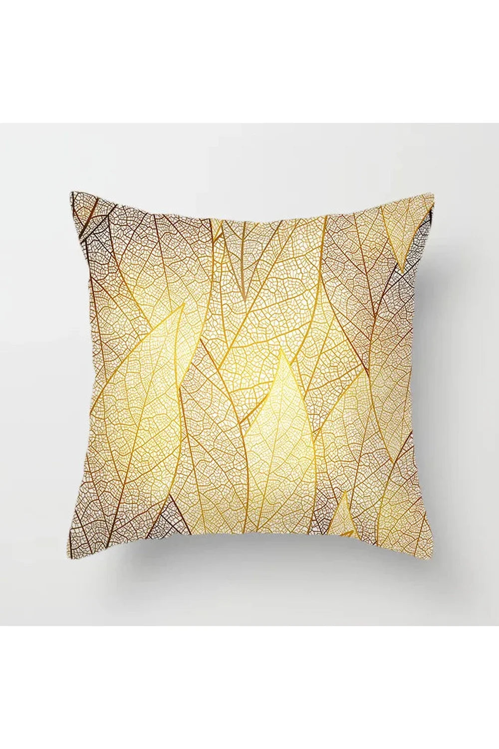 Lisslune | Yellow leaf polyester pillowcase