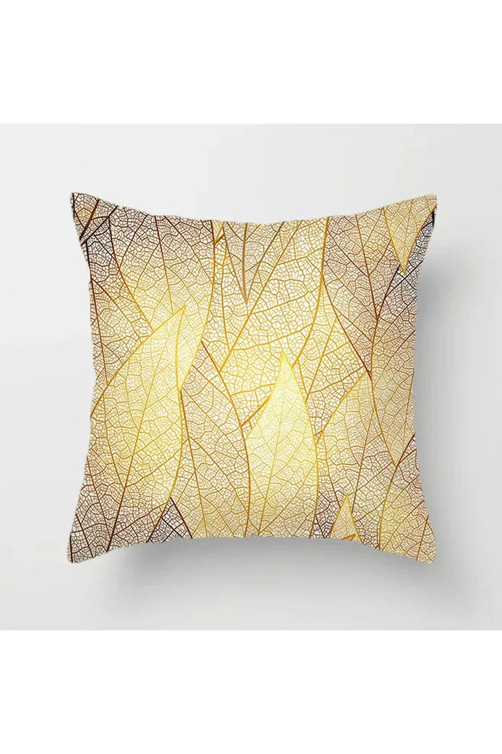 Lisslune | Yellow leaf polyester pillowcase