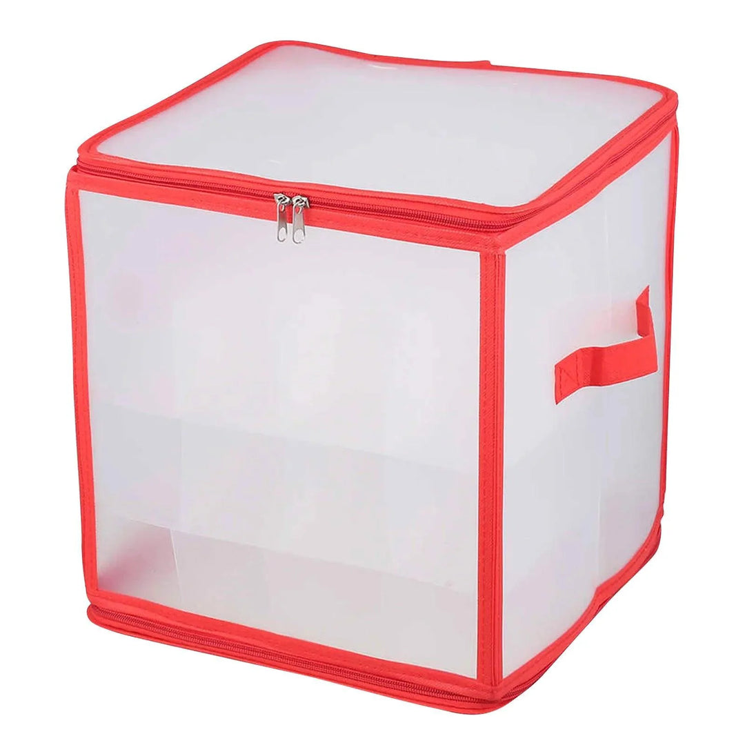 Lisslune | Christmas Ornament Storage Solution - PVC Container for Holiday Decorations