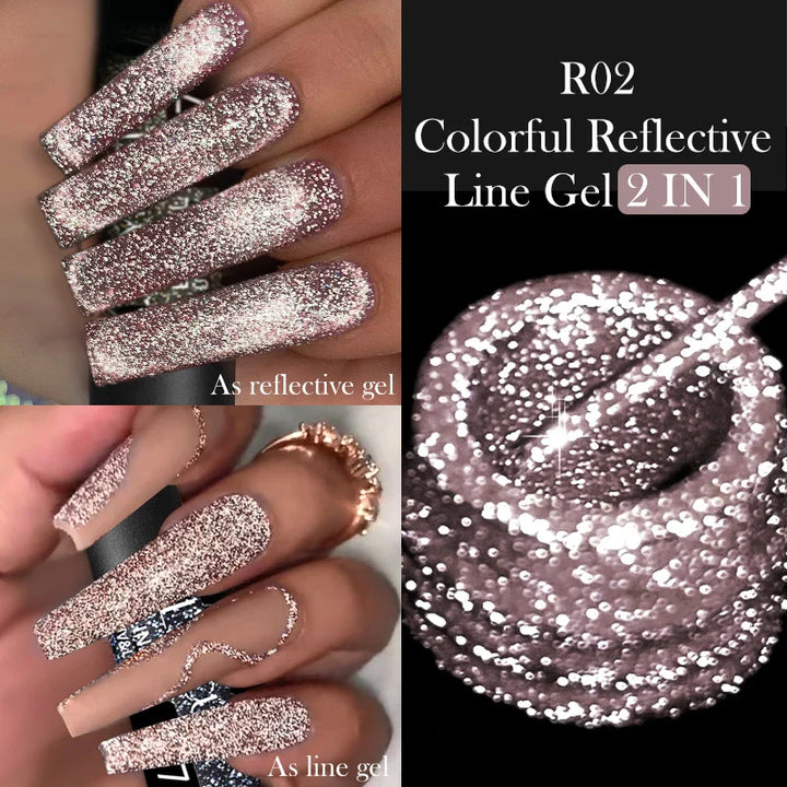 Rynx |5ML Aurora Cat Magnetic Liner Gel Nail Polish Sparkling Paint Gel Nail Polish Semi Permanent UV Gel Lines French Nail Art