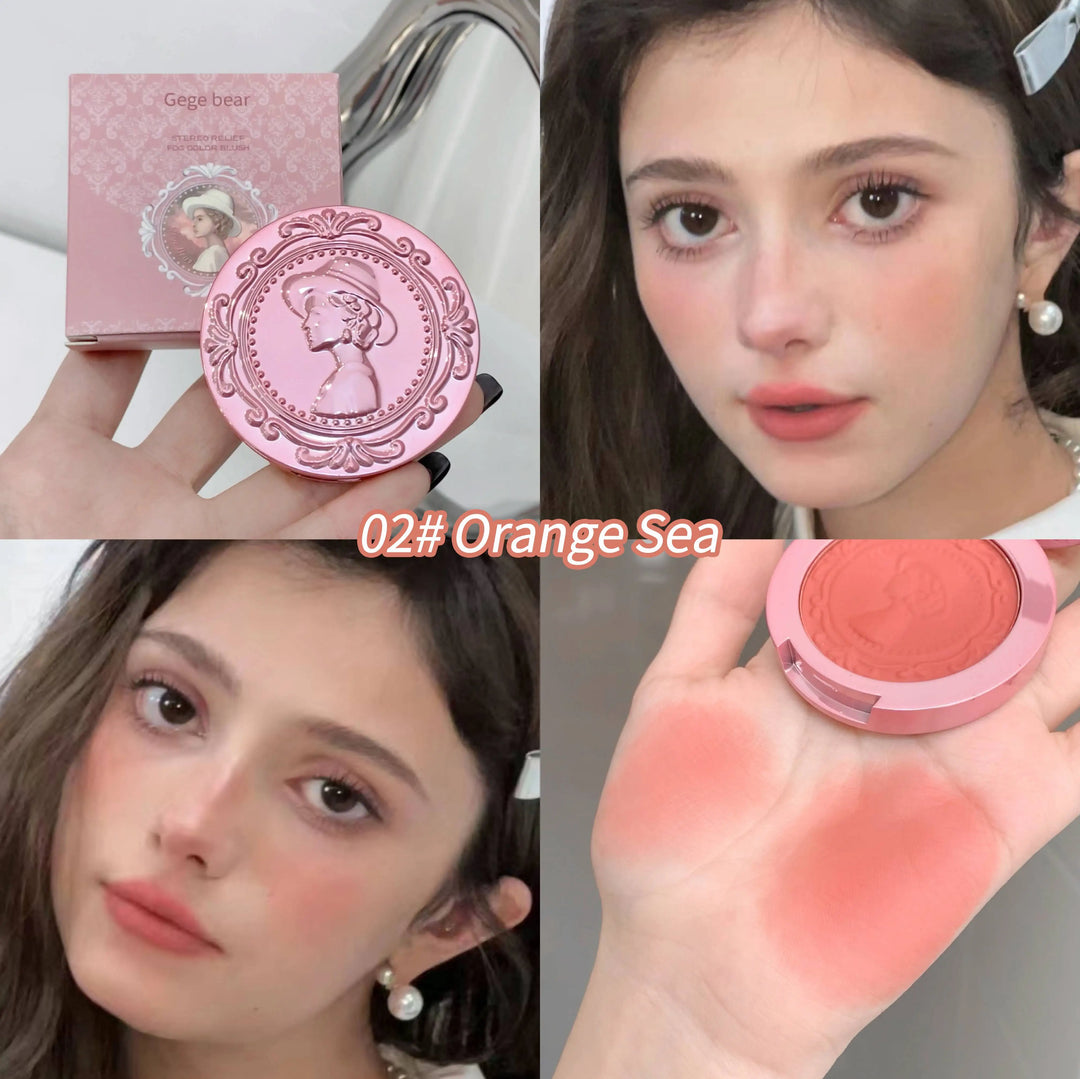 Rynx | 3D Embossing Matte Blush Retro Style Silky Low Saturation Long-lasting Natural Foundation Concealer
