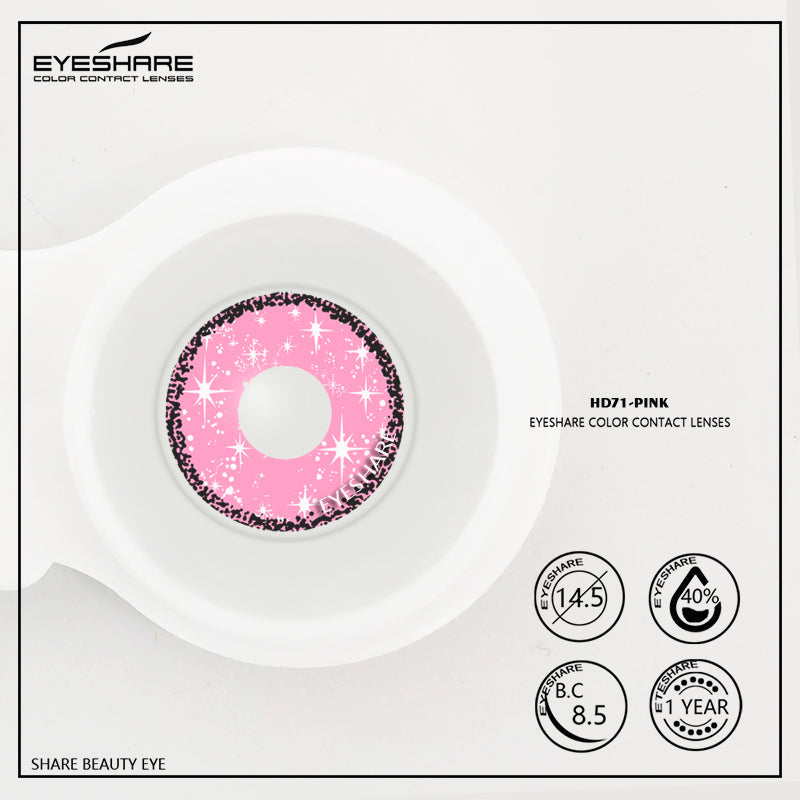 Rynx Cosplay HD71 Pink 14.5mm 1 Pair | 1 Year