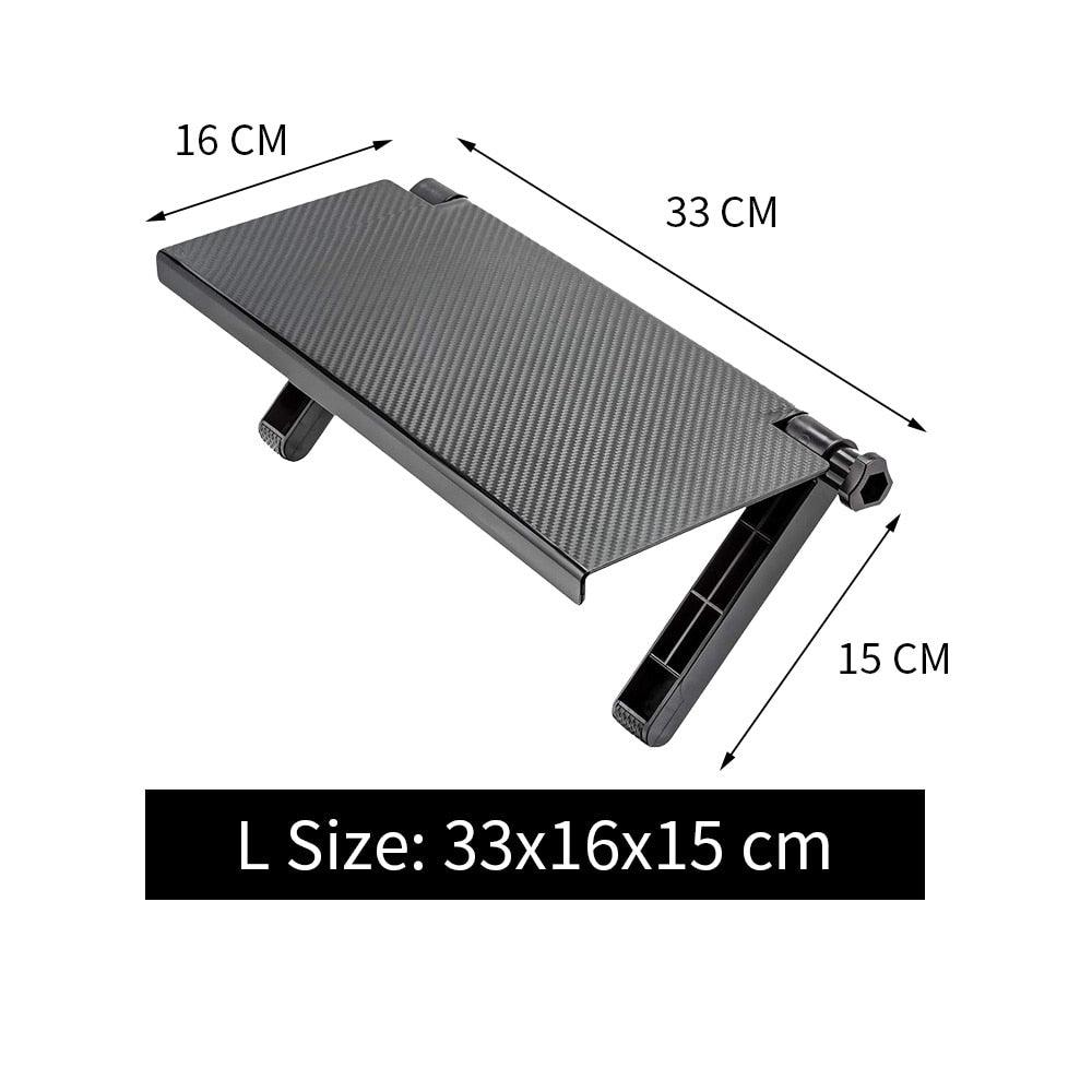 Lisslune | Versatile adjustable desktop stand with integrated media organizer in stylish black or white
