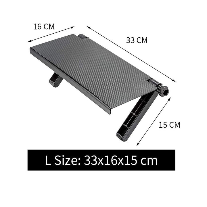 Lisslune | Versatile adjustable desktop stand with integrated media organizer in stylish black or white
