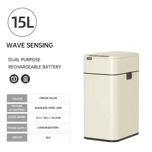 Lisslune | Smart Stainless Steel Automatic Sensor Trash Bin