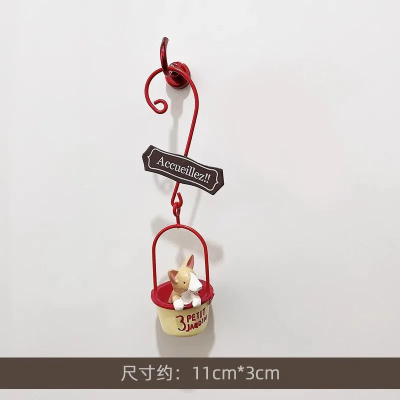 Rynx | 3D Refrigerator Magnet Puppy Cartoon Cat and Dog Refrigerator Sticker Anti-theft Entrance Door Decorative Magnetic Creative Message