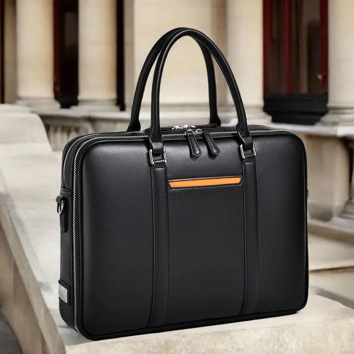 Lisslune | Manhattan Leather Business Laptop Briefcase Crossbody Handbag