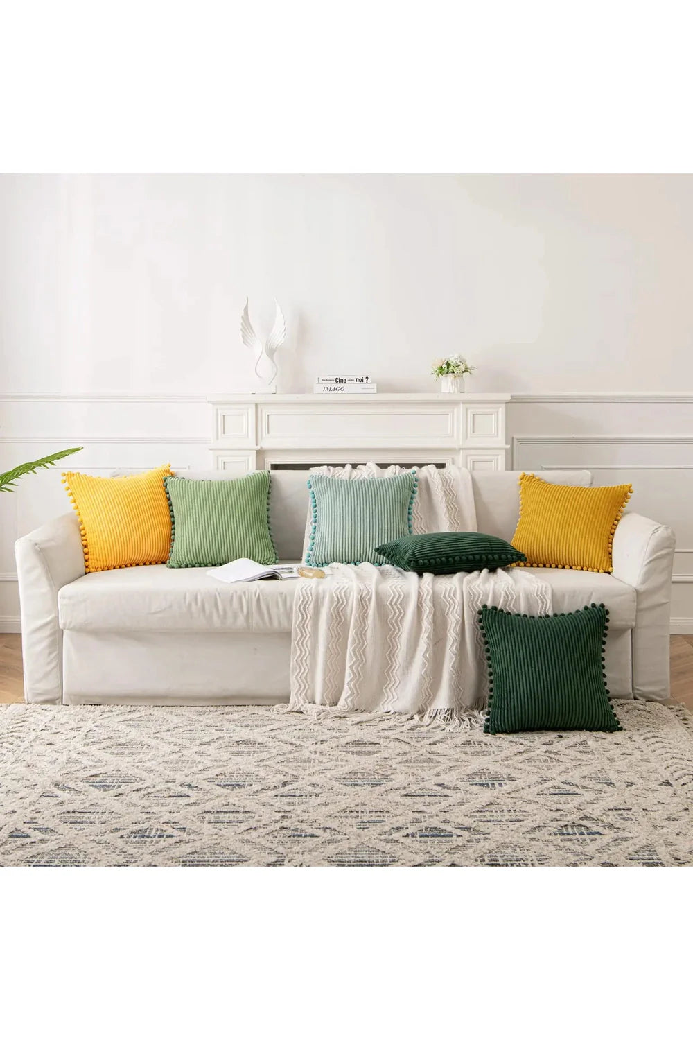 Lisslune | Velvet-cord-pillow-cover-set