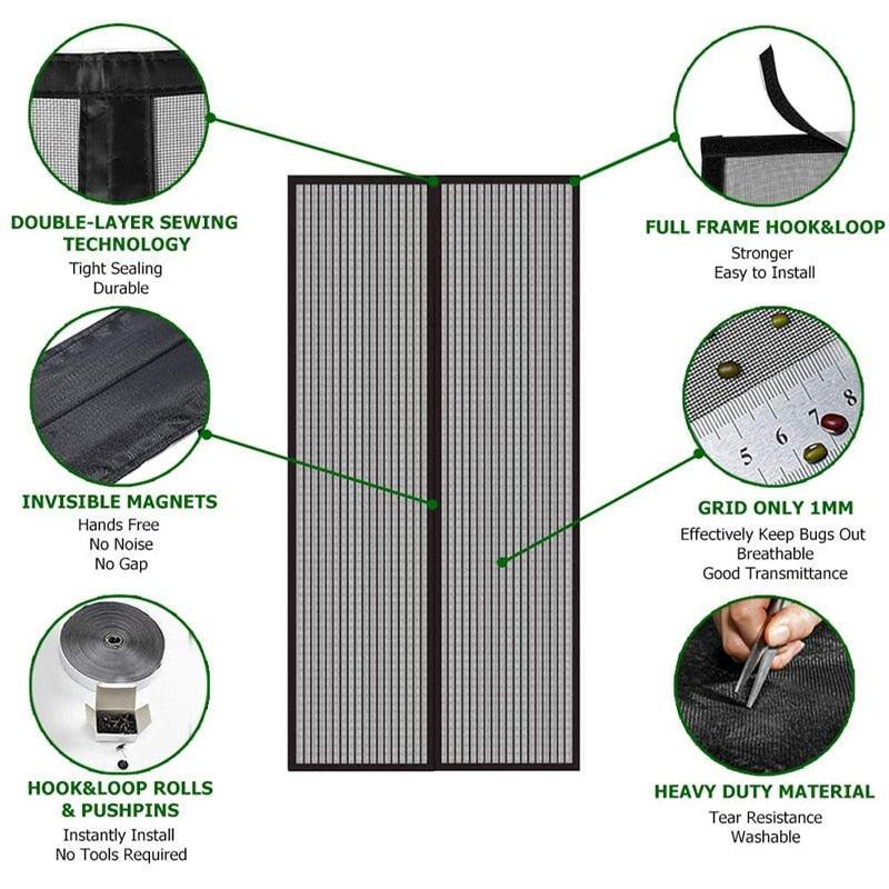Lisslune | Summer Breeze Magnetic Door Screen - Effortless Insect Protection for Any Room