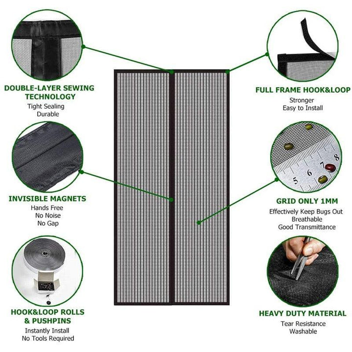 Lisslune | Summer Breeze Magnetic Door Screen - Effortless Insect Protection for Any Room