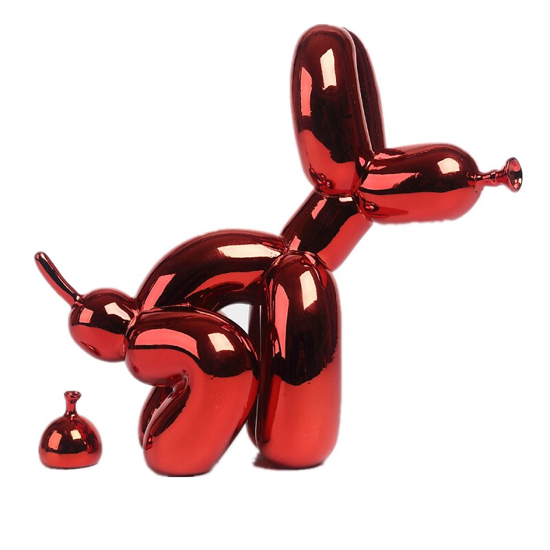 Lisslune | Balloon Dog Sculpture, Balloon Art Statue, Mini Collectible Figurine, Home Decoration, Resin Figure, Desk Accessories, Room Decoration