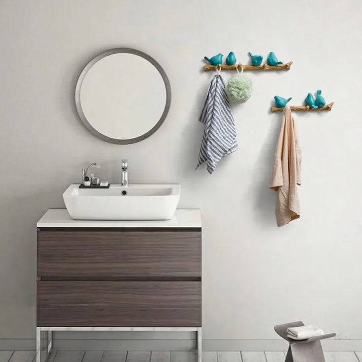 Rynx | 1pc bird-like wall-mounted hook non-perforated storage shelf entrance clothing key storage bedroom decoration dress hat hook