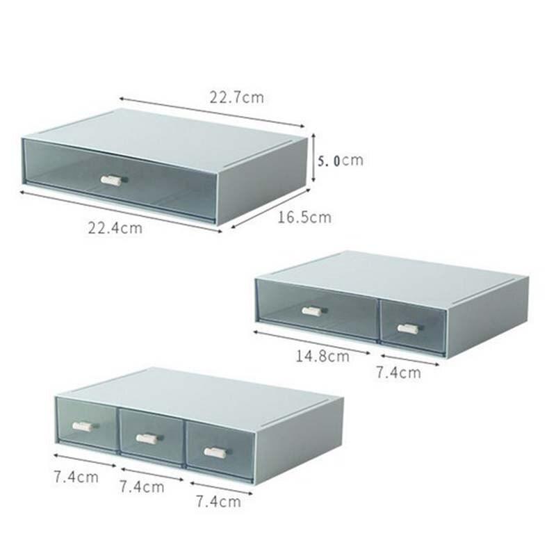 Lisslune | Slim stackable white plastic desk organizer for maximum efficiency at the workplace