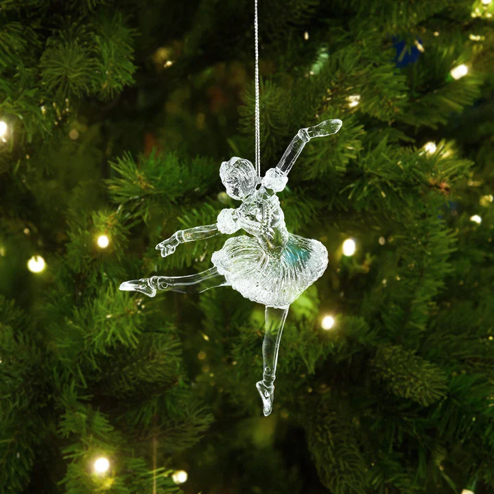 Rynx Christmas Tree Transparent Snowflake Hanging Ornaments Acrylic Pendants 2024 Christmas Decoration for Home Navidad Gifts New Year