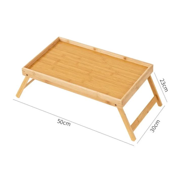 Rynx | Wood Folding Table Bed Tray Folding Column Laptop Cooling Holder Adjustable Stand Portable Camping Picnic Table Drawing Table