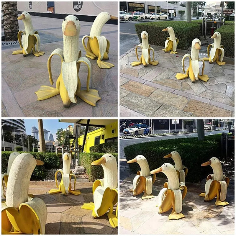 Lisslune | Banana Duck Sculpture | Playful Garden Decoration!