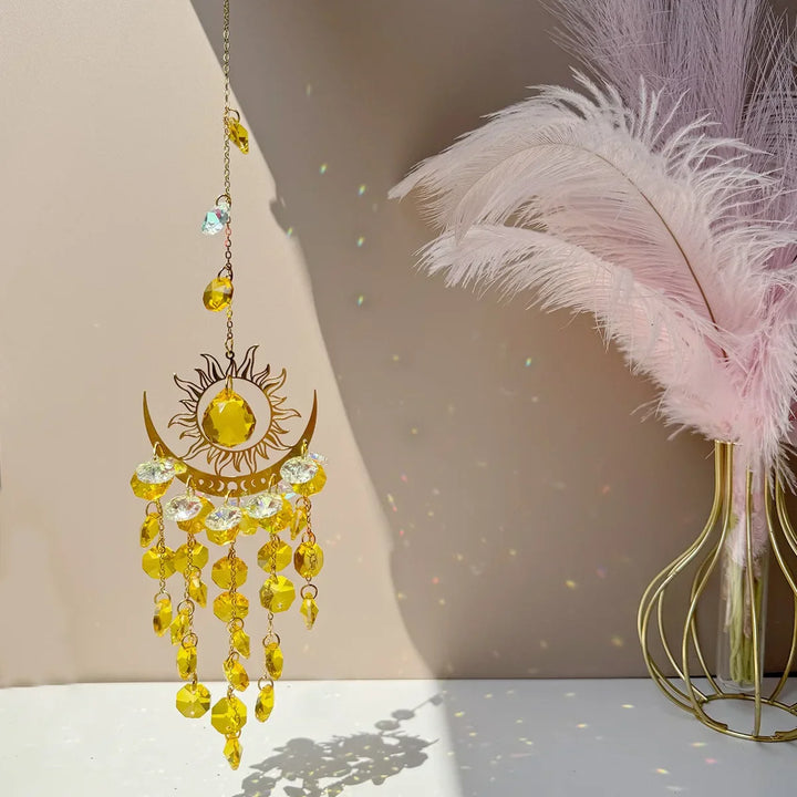 Lisslune | Radiant Moonlit Quartz Prism Suncatcher