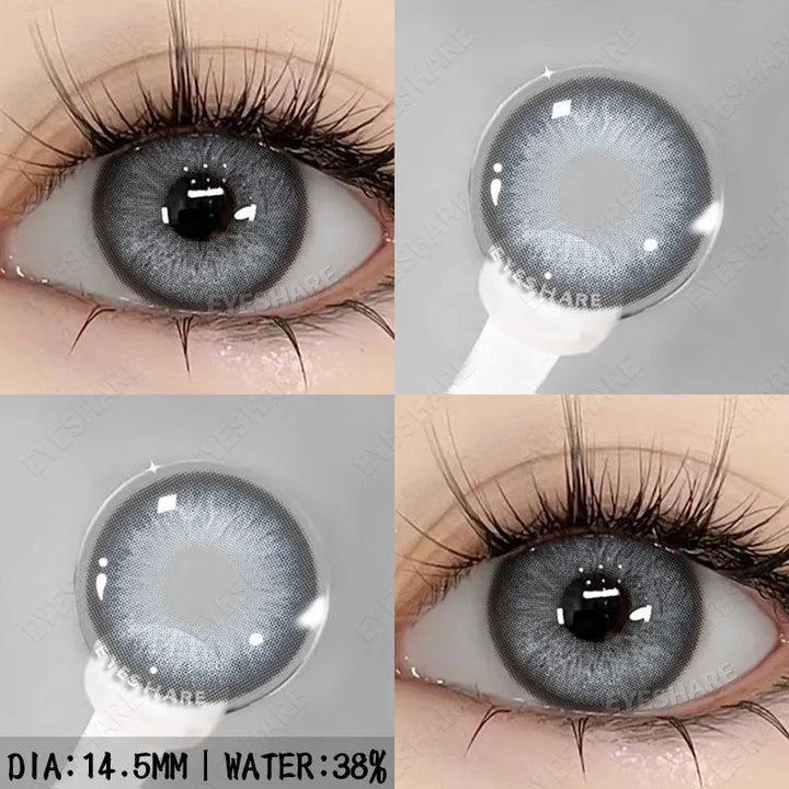 Rynx | Colorful Contact Lenses for Eyes 1 Pair Stylish Blue Eye Lenses Brown Lenses Gray Pupils Annual Cosmetic Green Lenses