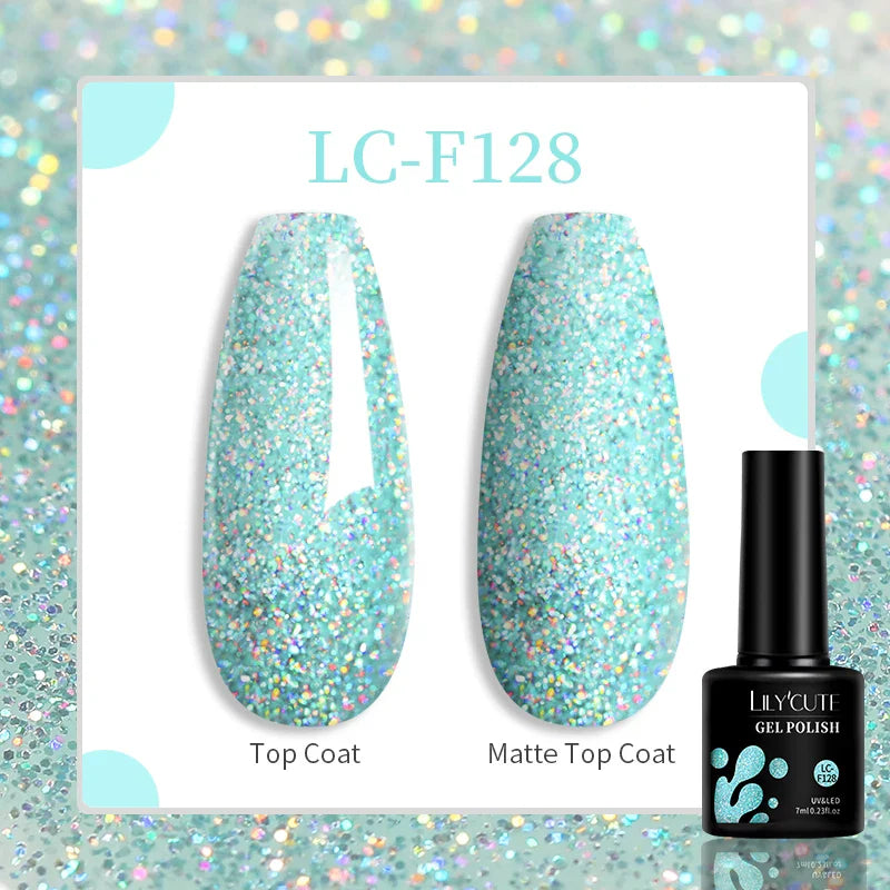 Rynx |7ML Snowlight Cat Magnetic Gel Nail Polish Grow-In-Dark Reflection Glitter Laser Semi-Permanent Soak Off UV Gel Nail Polish