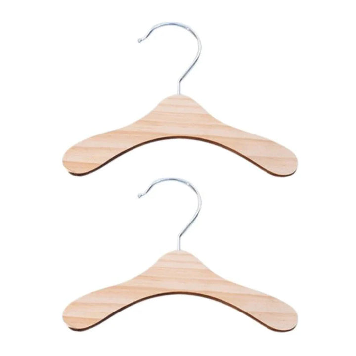 Lisslune | 10-piece wooden dog clothing hangers - Sturdy and lightweight organizers for pet clothing