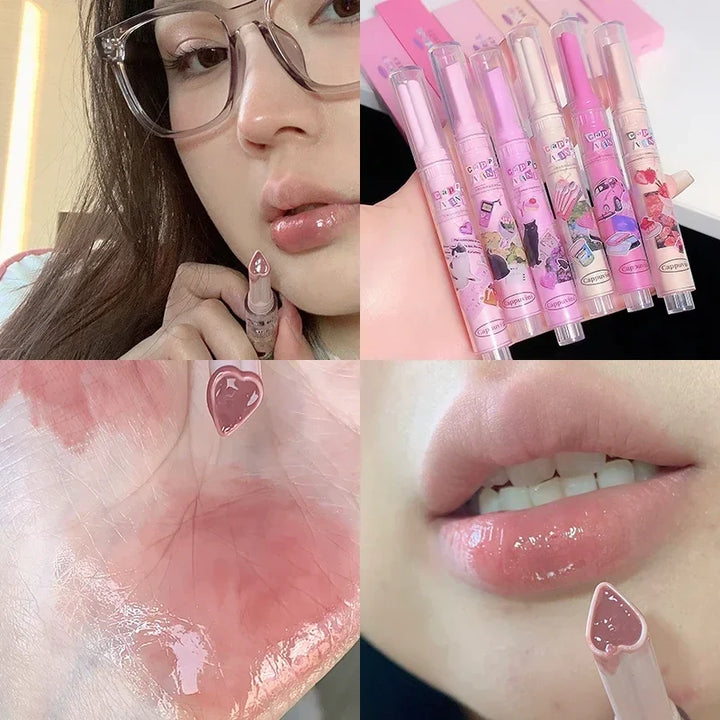 Rynx | Water Light Lip Glass Tint Clear Mirror Lipstick Waterproof Moisturizing Lipstick CAPPUVNI Shine Glitter Lipstick Women Makeup