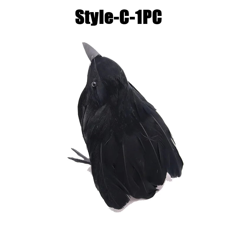 Rynx | Halloween Decoration Simulation Black Crow Raven Bird Repellent Pest Control Pigeon Repellent Garden Decoration Outdoor