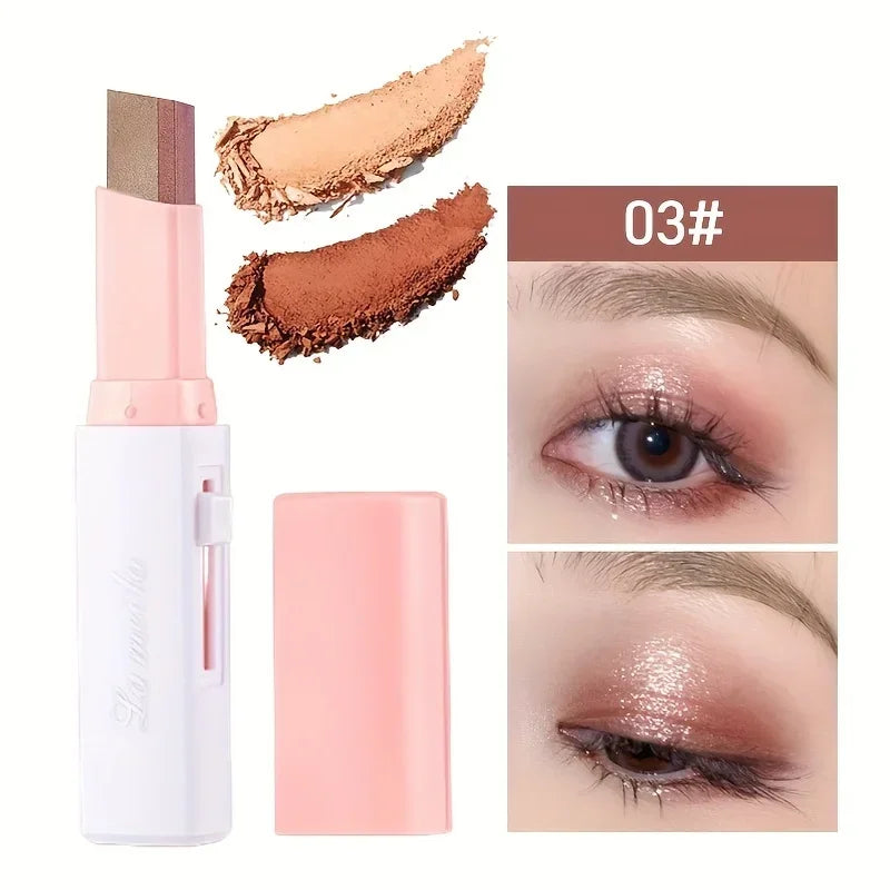 Rynx | 2 In 1 Pearl Highlighter Eyeshadow Stick Makeup Waterproof Long-lasting Glitter Eyeshadow Eyeliner Stick Eye Makeup Cosmetics