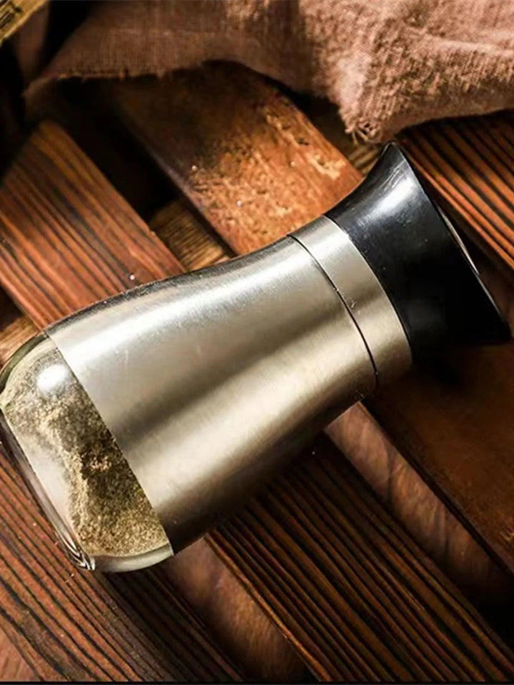 Lisslune | Elegant Stainless Steel Salt and Pepper Mill Set with Spice Dispenser