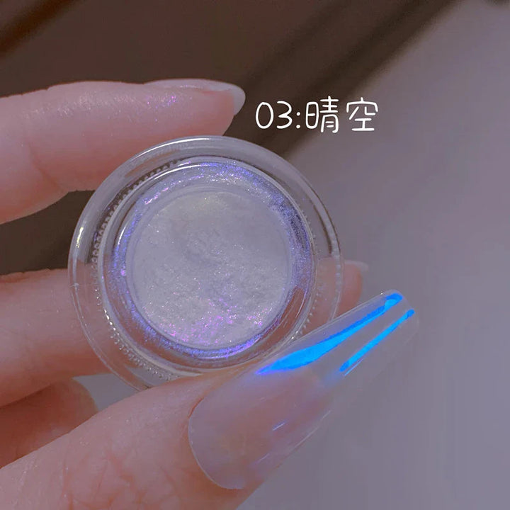 Rynx | 1 Glass Chameleon Nail Flakes Irregular Aluminum Foil UV Gel Polish Nail Sequins Paillettes Manicure Art Decoration Glitter Powder