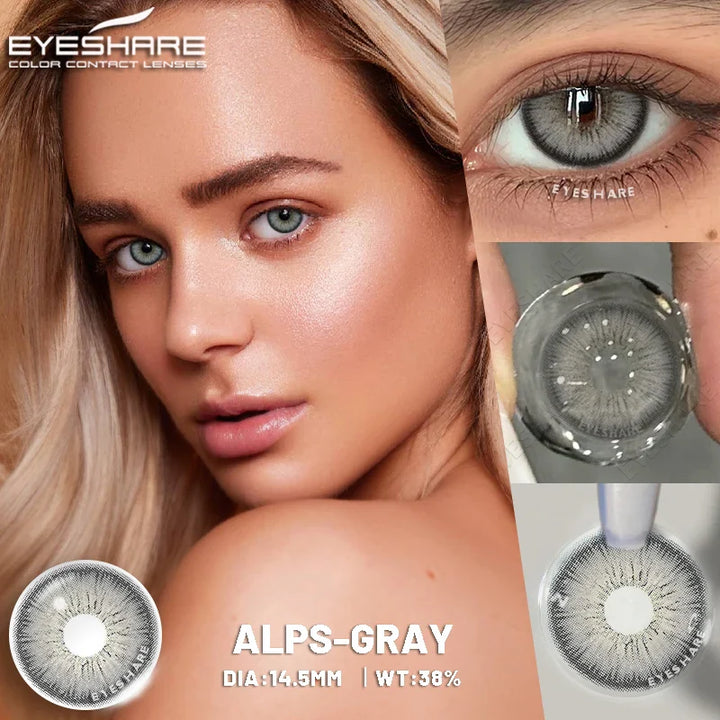 Rynx | Color contact lenses for eyes 1 pair High-quality grey lenses cosmetic blue eyes contact lenses annual cosmetic green eye lens