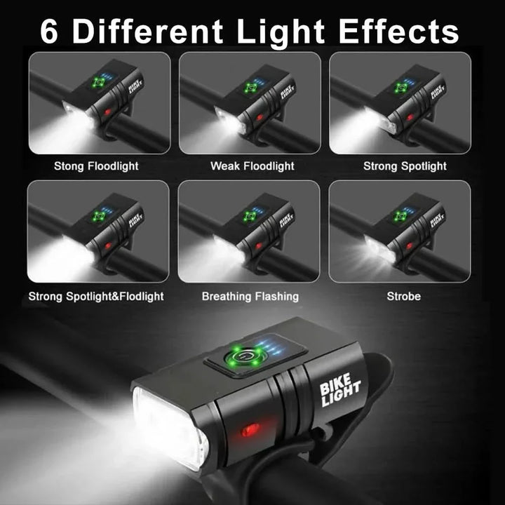 Lisslune | NightRay – LED bicycle light with USB charging & 1500 lumens for safe night rides