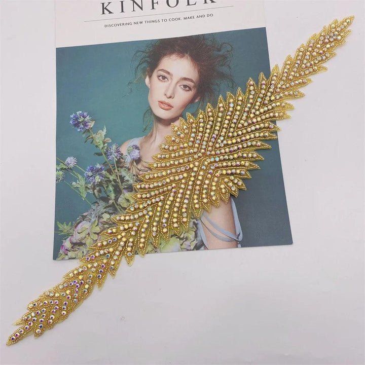 Lisslune | Shining Silver Rhinestone Flower Appliqué: Elegant Fashion Upgrade Accessory